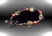 Valentines Heart Glass and Gems Bracelet